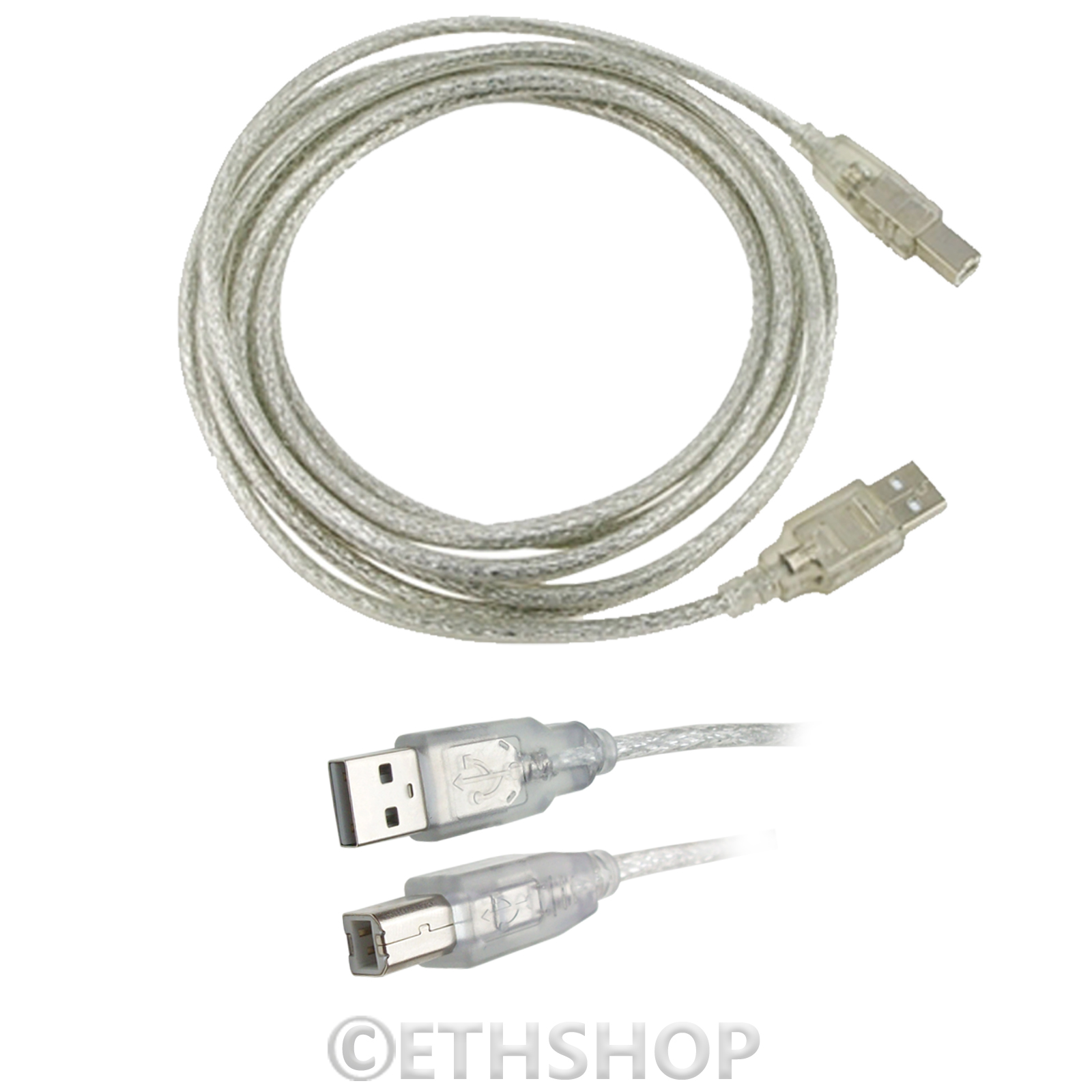 USB Data Transfer Cable for Printer Scanner Camera HP Canon Epson Kodak 2M 3M 5M